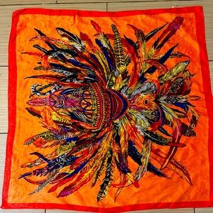 Silk scarf colorful